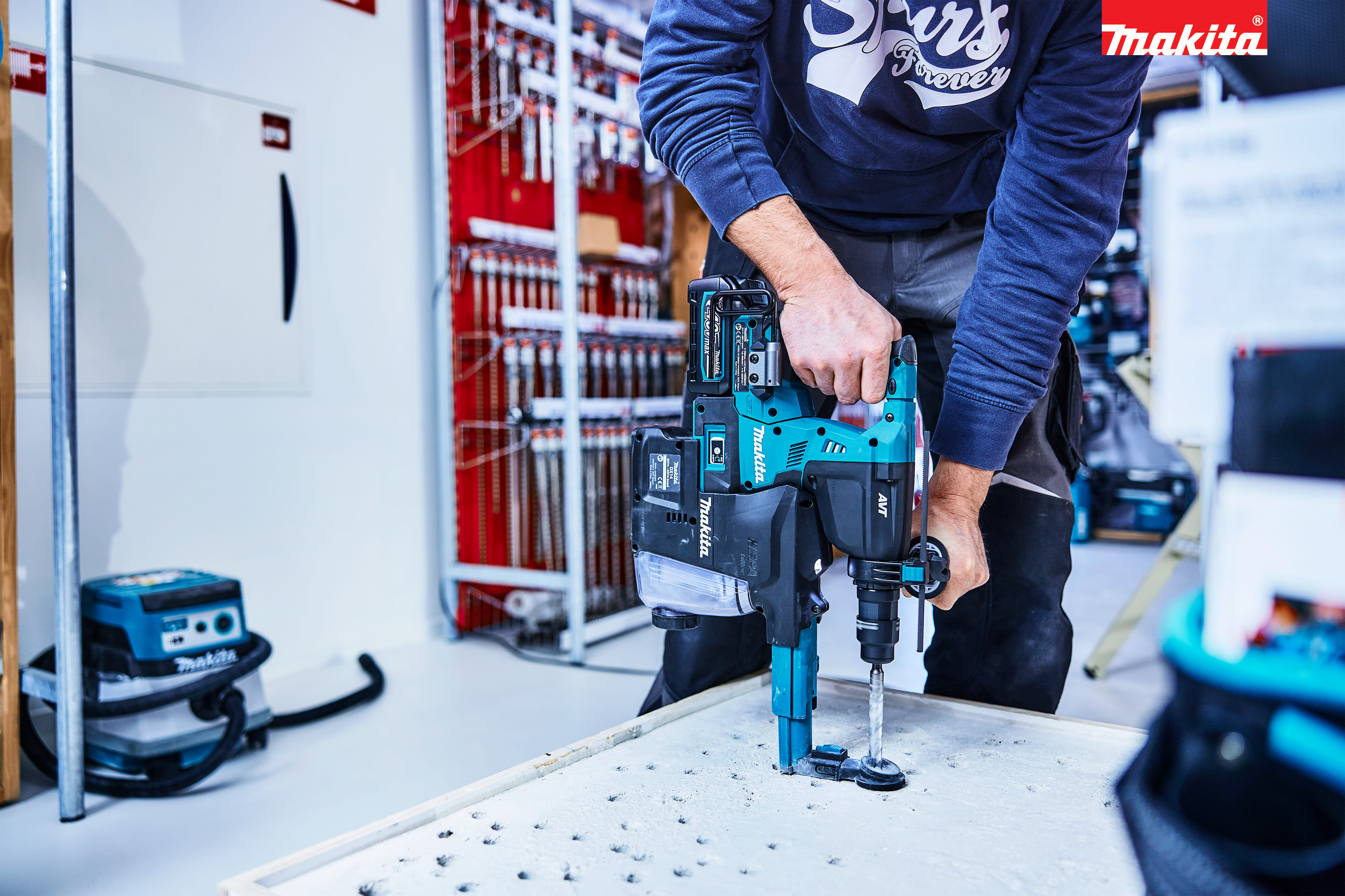 Product afbeelding voor Makita Accu Combihamer HR004GZ02 40V XGT Met Stofafzuiging Zonder Accu En Lader