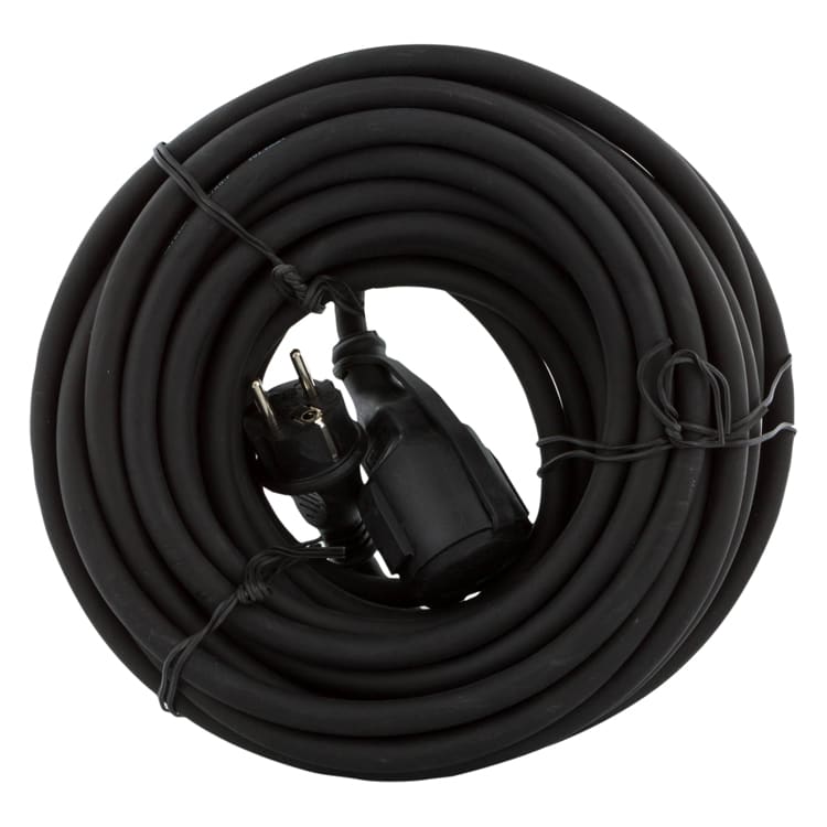 Verlengsnoer 3x2.5mm² 15m Zwart