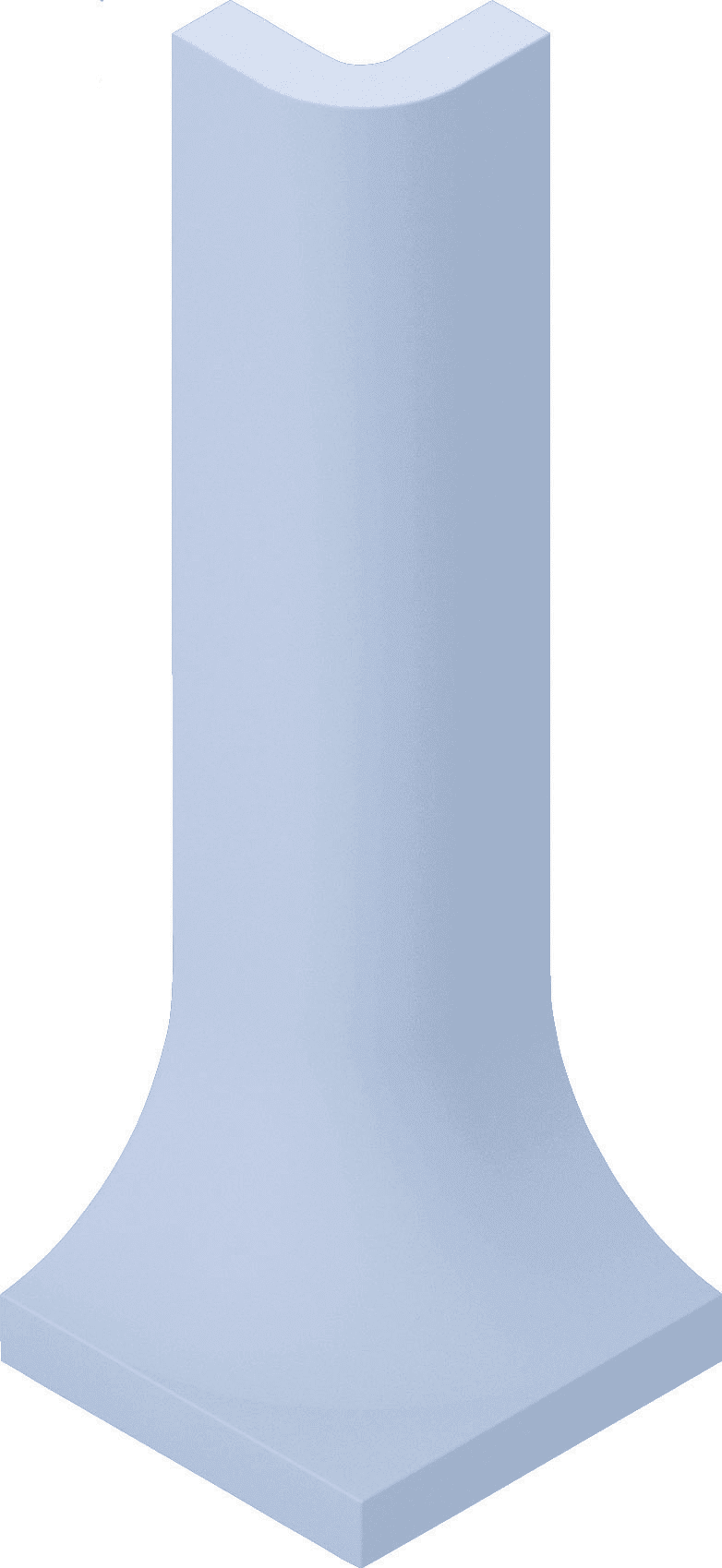 Villeroy & Boch Binnenhoek Pro Architectura 3.0 Icy Blue 3x10cm Mat 2074C2440010