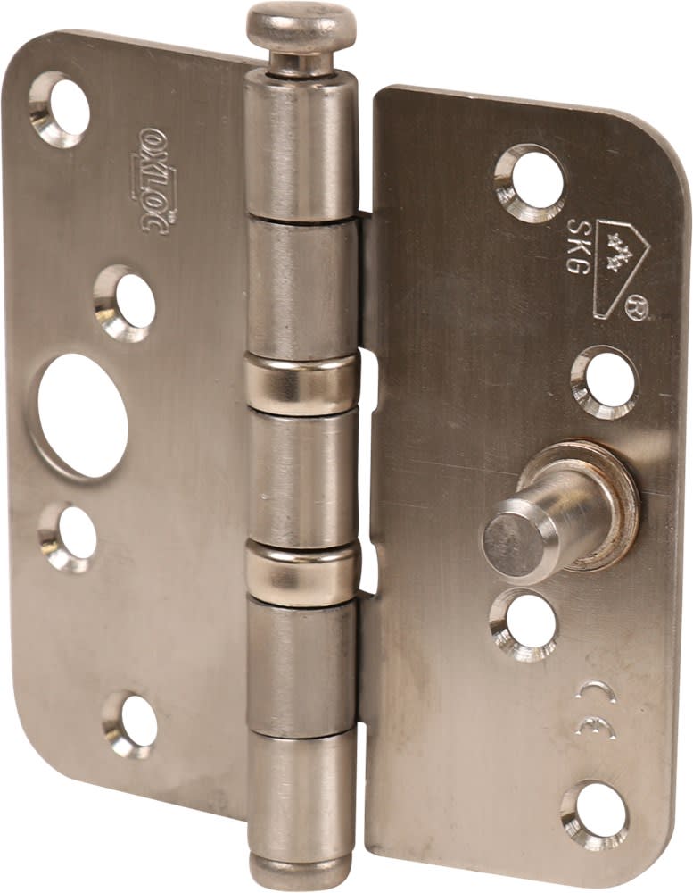 Oxloc Veiligheidskogellagerscharnier Ronde Hoeken 89x89mm SKG3 RVS A2 1st