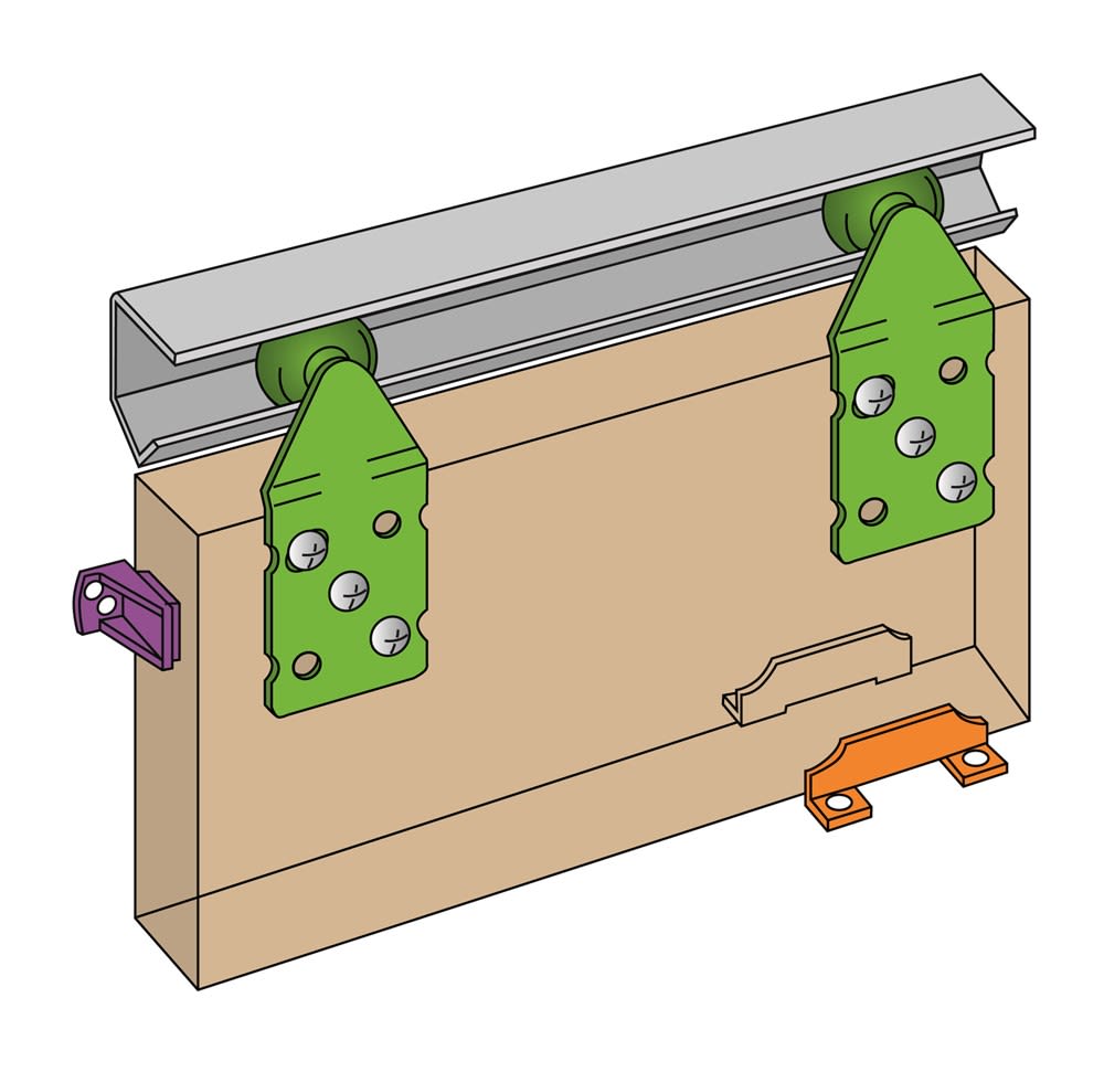 Henderson Schuifdeurbeslag ST12 Single Top 1200mm 45kg
