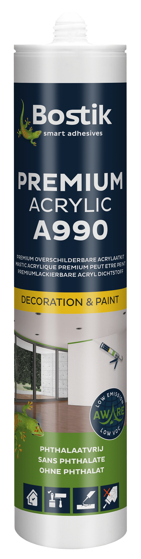 Bostik Acrylkit A990 Premium Acrylic 310ml Wit