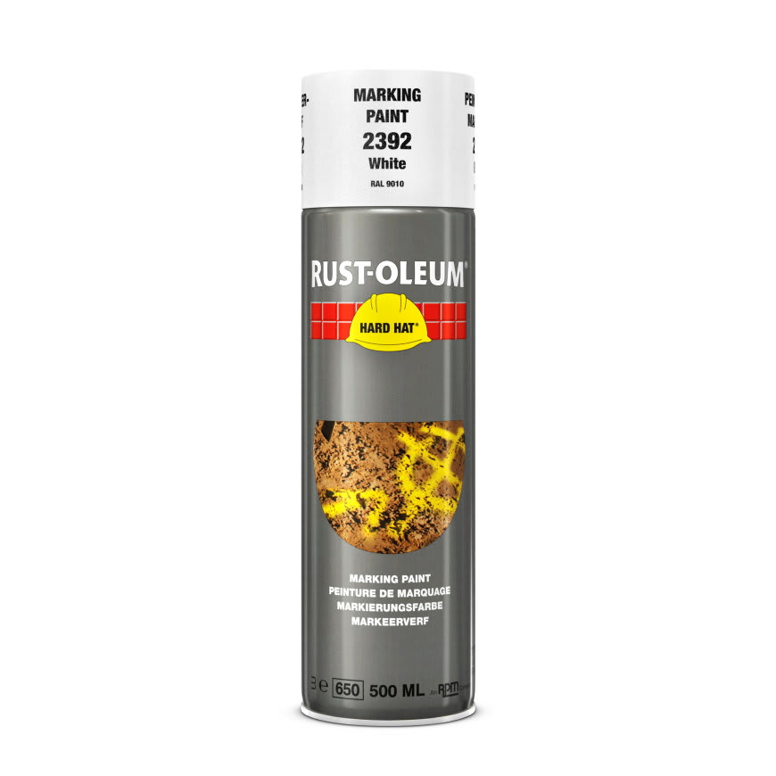 Rust-Oleum Hard Hat Markeerverf 2392 500ml Wit