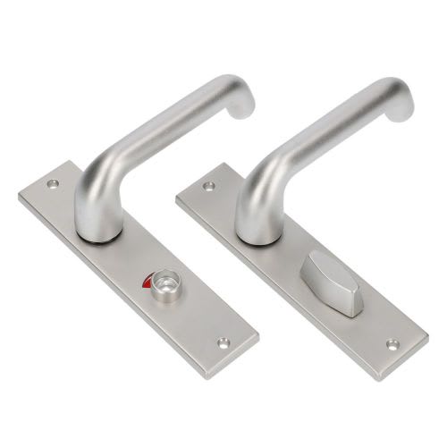 AMI Deurkrukgarnituur 386 WC8/72 F1 Alu Recht Rotaveer 178/43 Voor Deurdikte 38-42mm