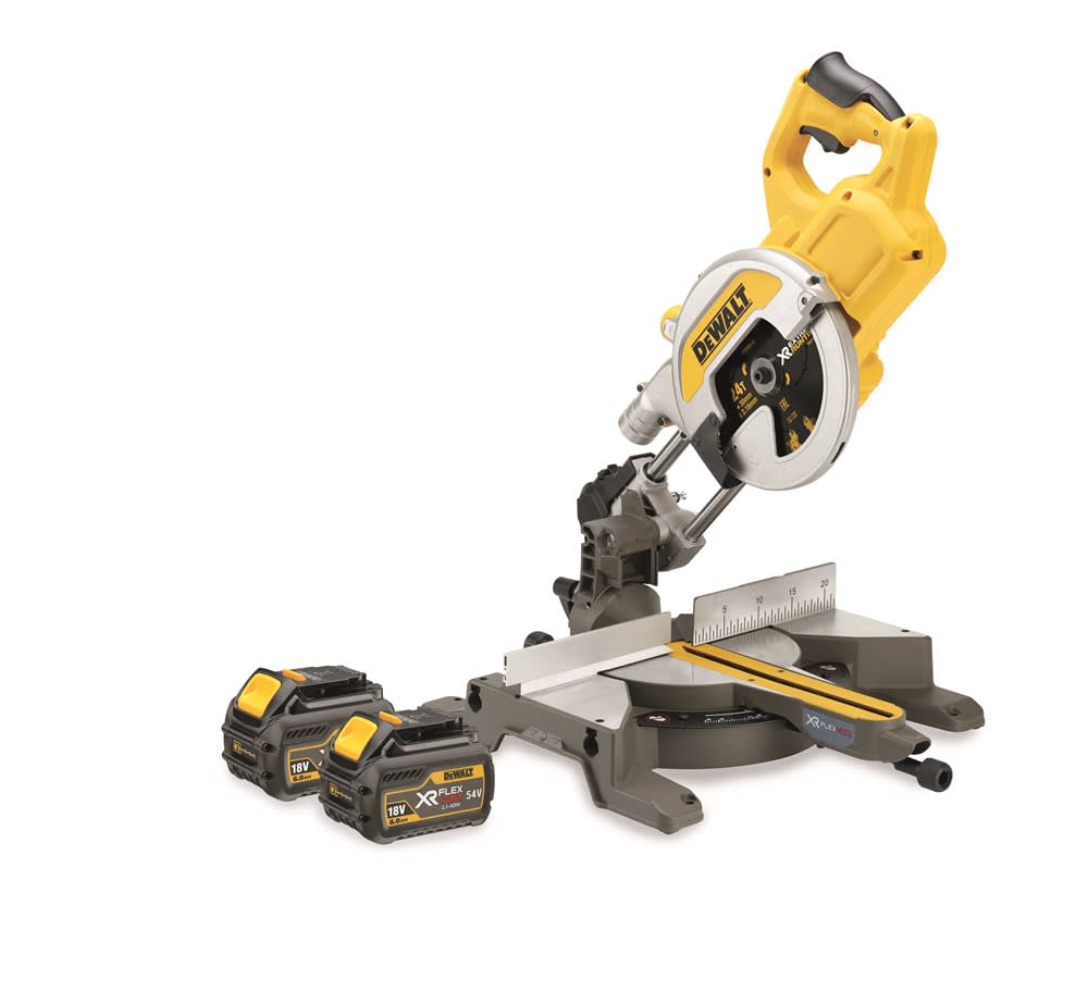 DeWALT Afkort-/Verstekzaag DCS777T2 216mm 54V XR Flexvolt 2X6,0Ah Snellader