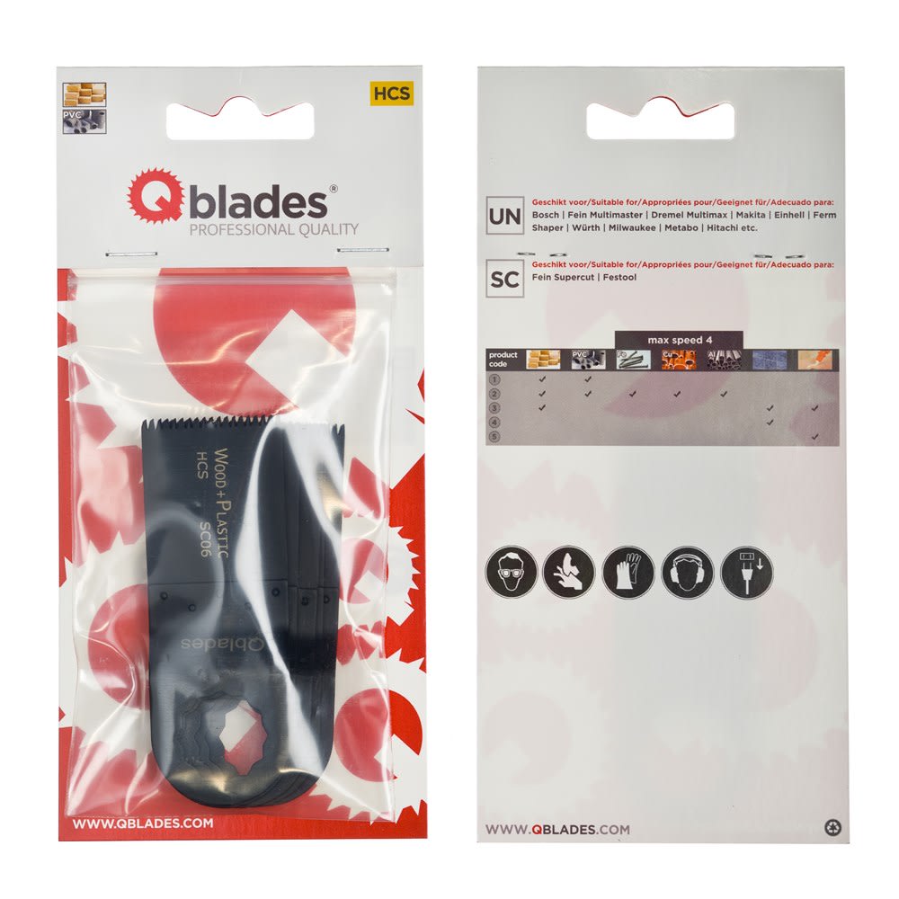 Product afbeelding voor Qblades Multitoolzaagblad Precision SC06 34x40mm HCS 5st