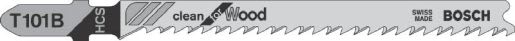 Bosch Decoupeerzaagblad T101B Clean for Wood 100mm Voor Hout 5st