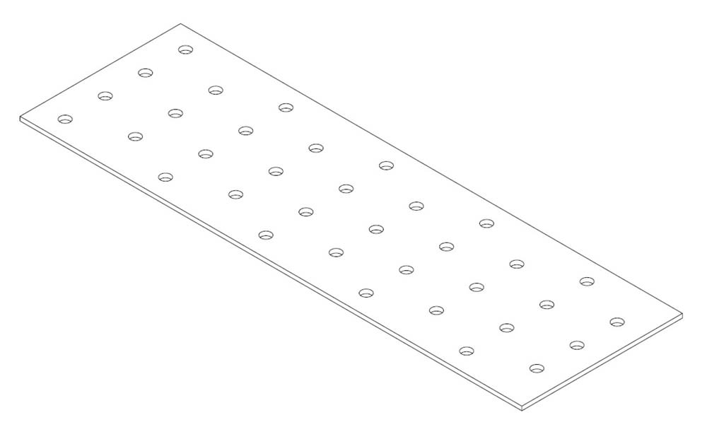 GB Koppelplaat 2mm 80x250mm Verzinkt 01430
