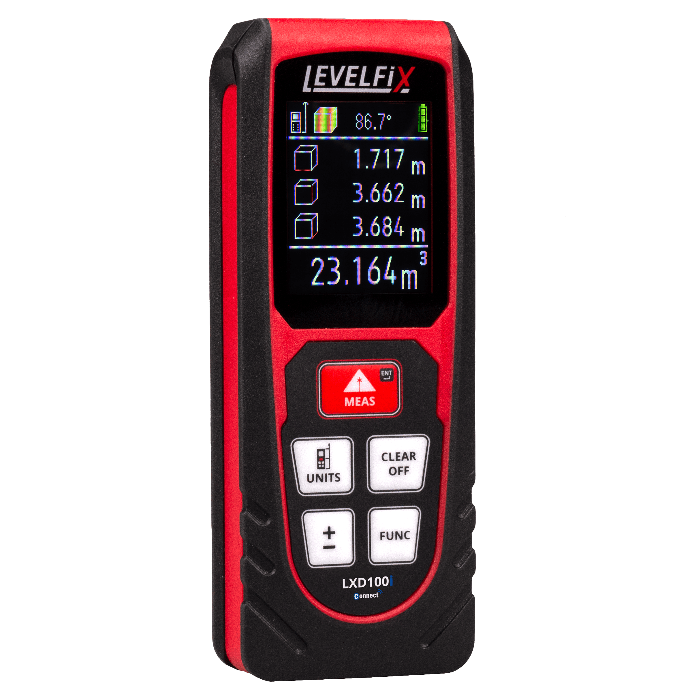 Levelfix Afstandmeter LXD100i Digitaal Tot 100m Met App-Functie