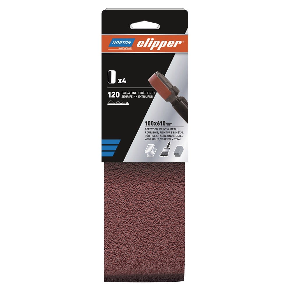 Product afbeelding voor Clipper Schuurband R235 K120 100x610mm Alox 4st