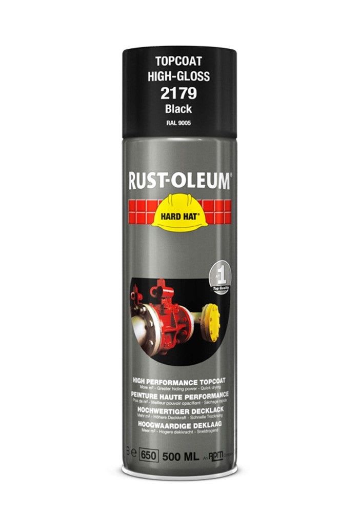 Rust-Oleum Deklaag Hard Hat 1078 500ml Zwart Hittebestendig