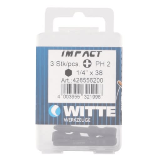 Witte Bit Impact PH2 3-Delig