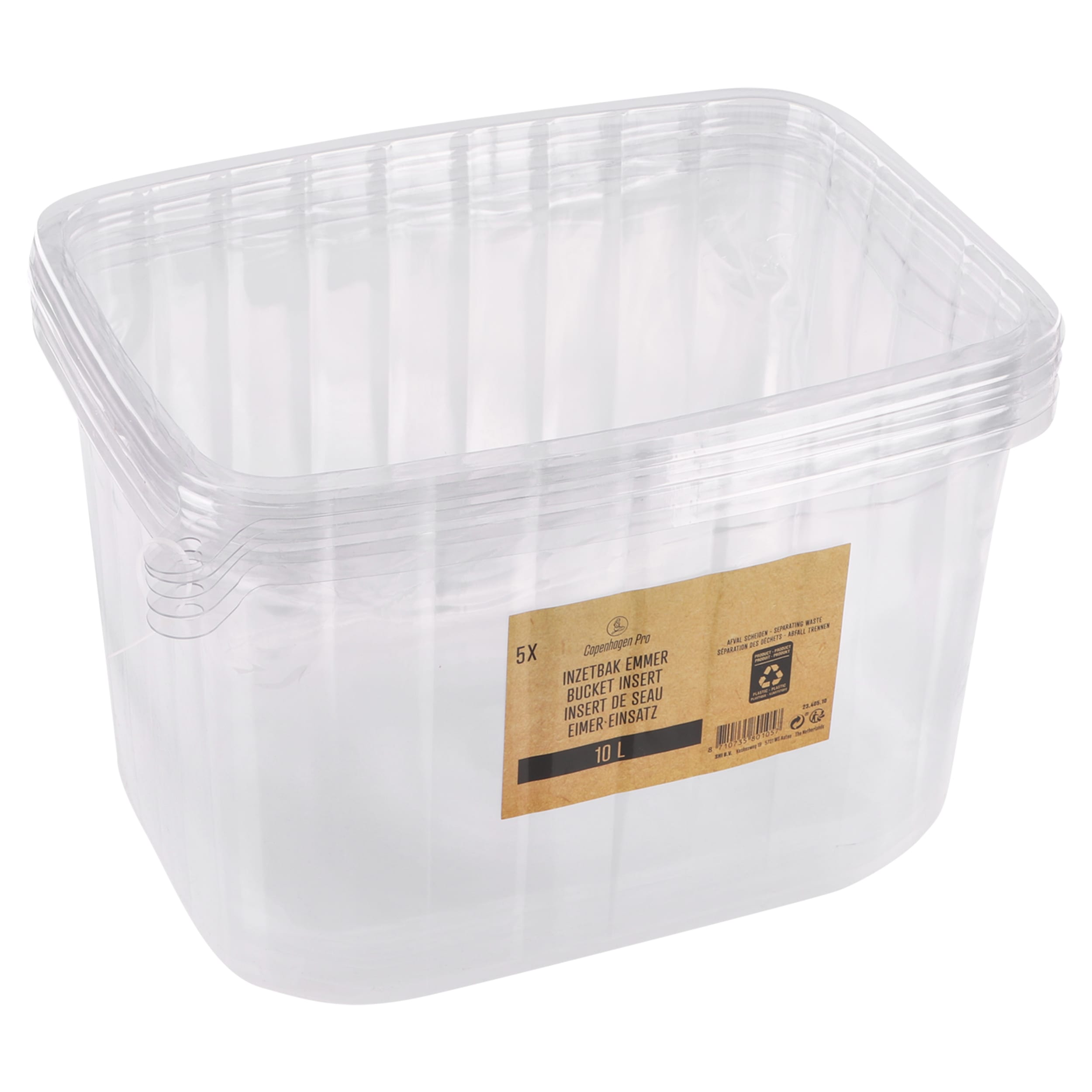 Copenhagen Pro Inzetbak Voor Emmer 10L Transparant 5st