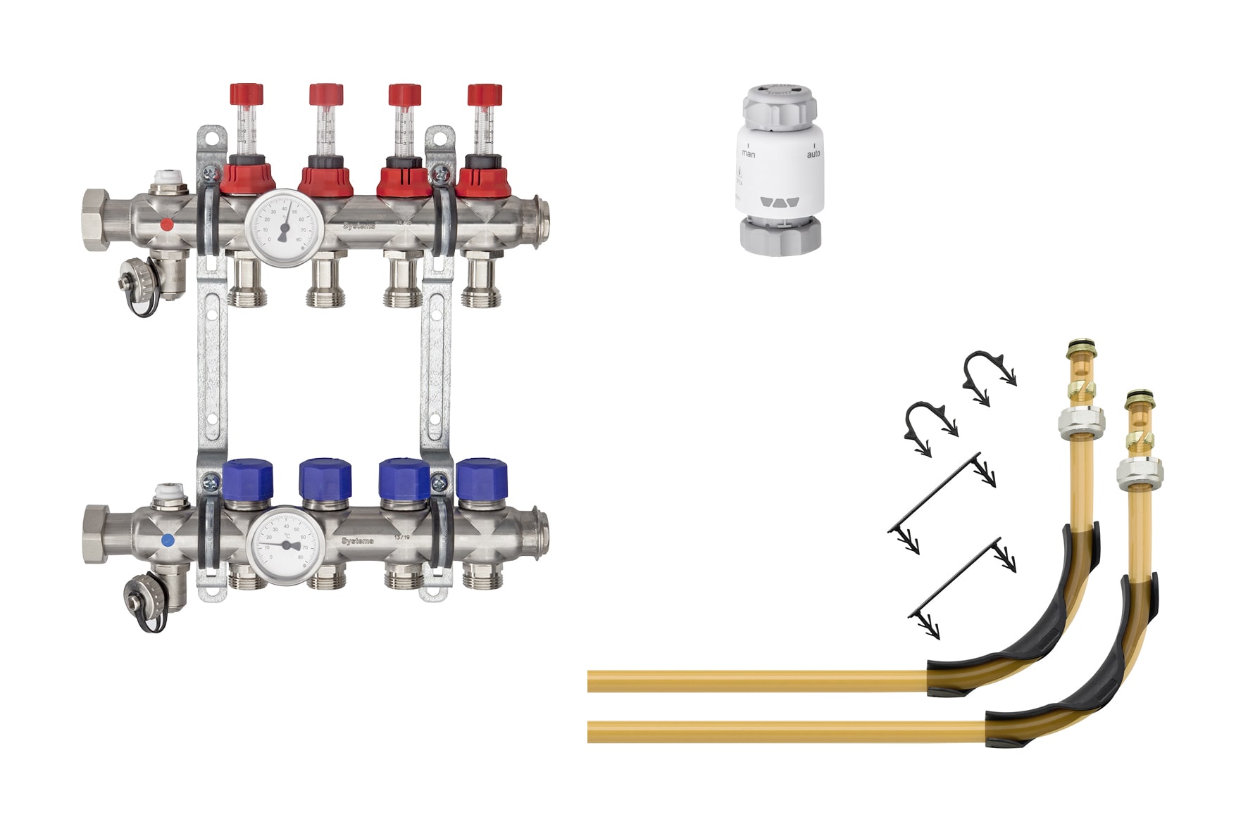Schlüter BEKOTEC-THERM-ASP-11-16 11 Verwarmingscircuits Pijp 16mm BT11AS16