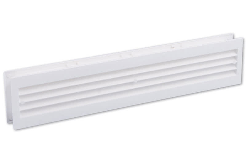 Deurventilatierooster 455x90mm Wit Kunststof