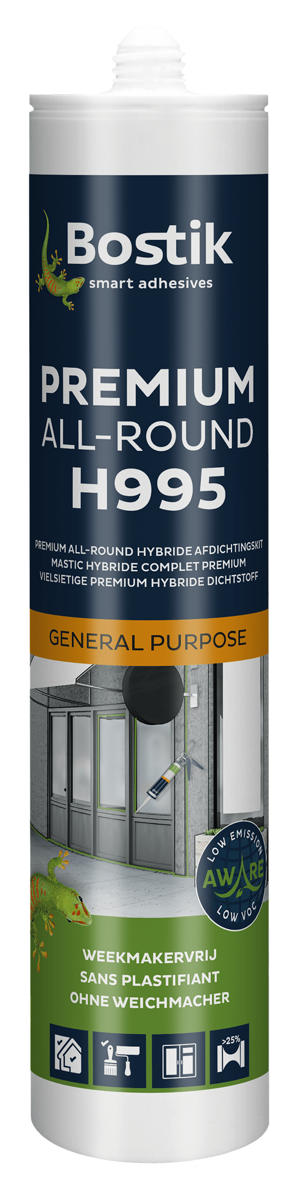 Bostik Afdichtingskit H995 Premium All-Round 290ml Zwart