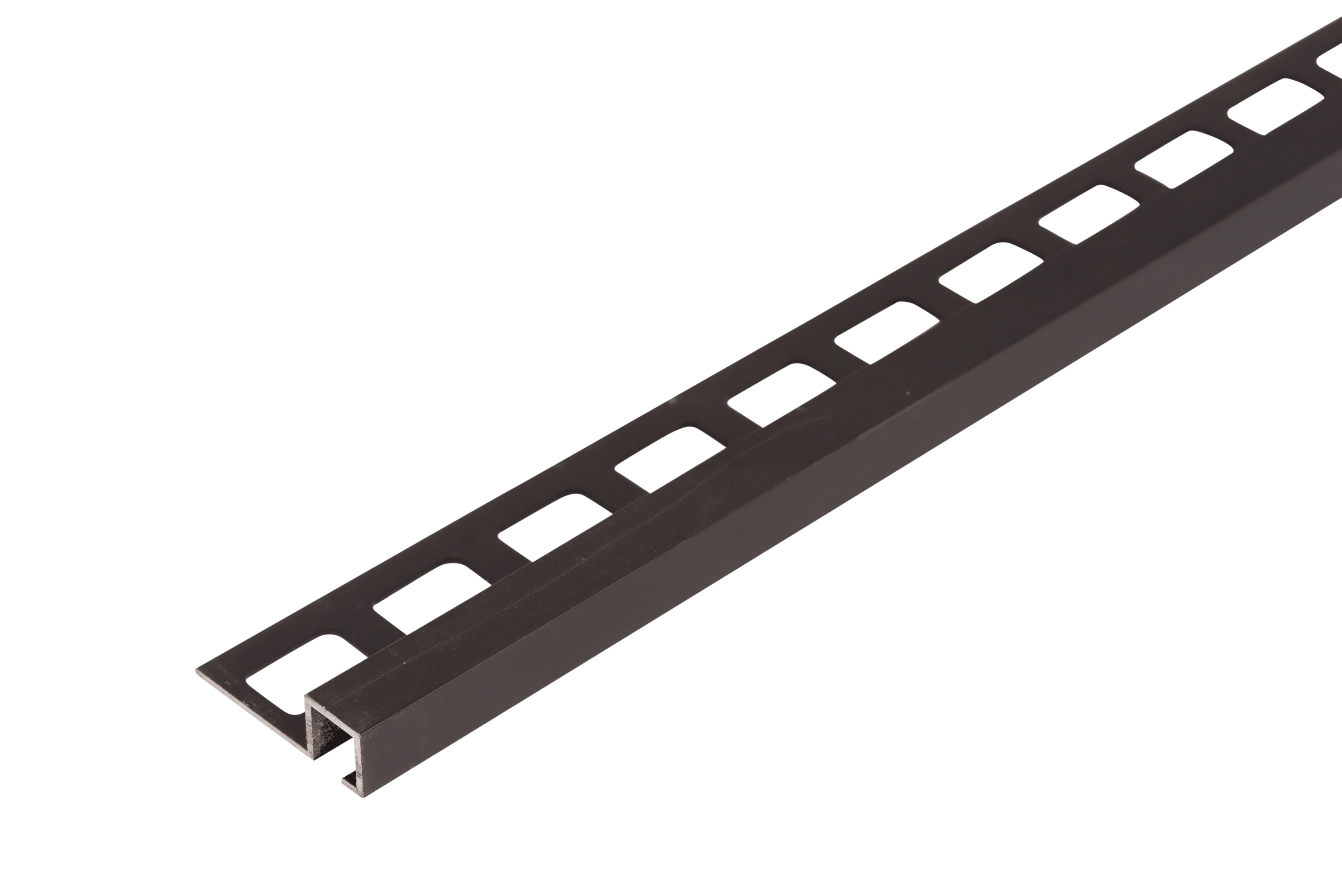 Pro-One Tegelprofiel 11mm 300cm Vierkant Aluminium Mat Zwart