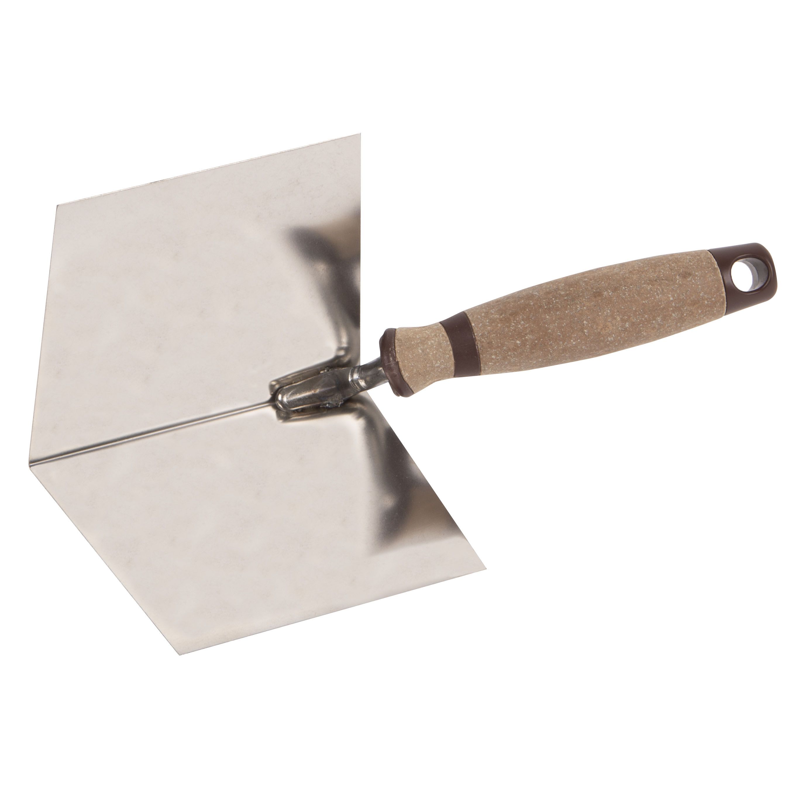 Super Prof Hoekschop Eco Pure Inwendig 100x75mm RVS Scherp Met Handgreep Leer