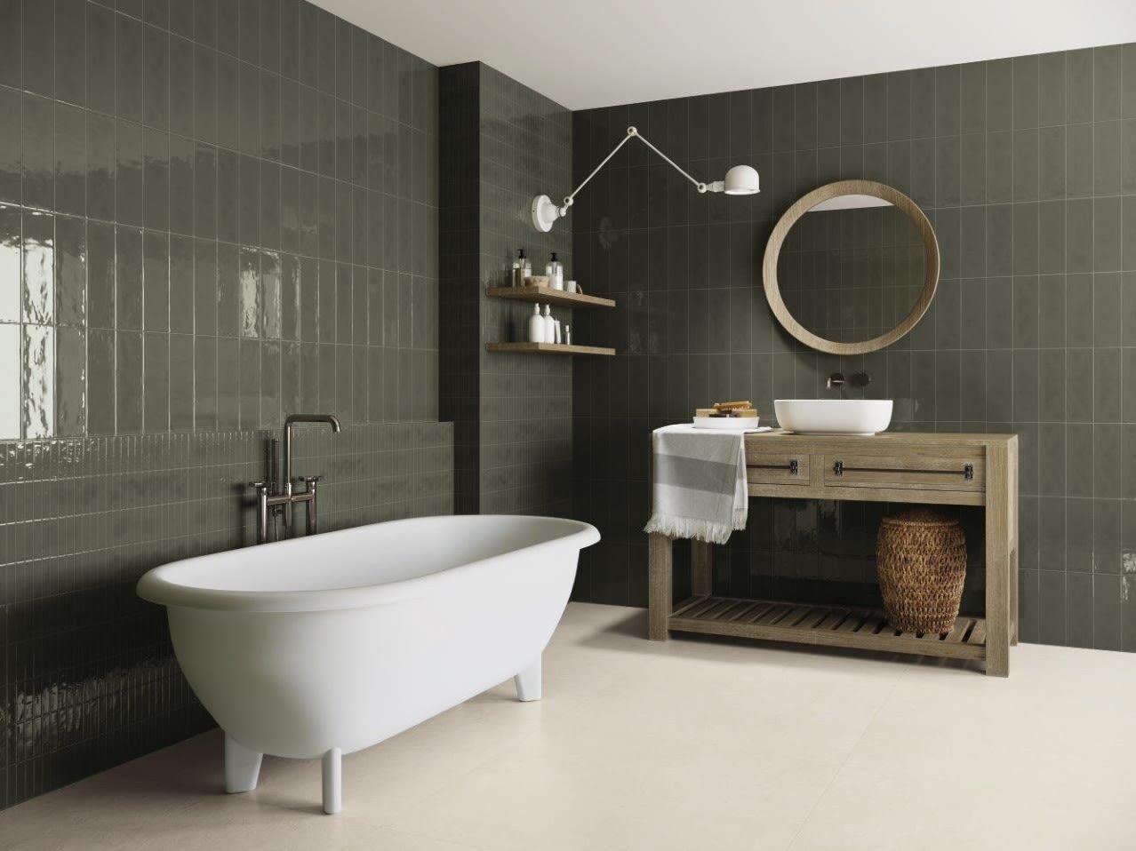 Product afbeelding voor Wandtegel Casablanca Moss 10x30cm 10mm Glanzend