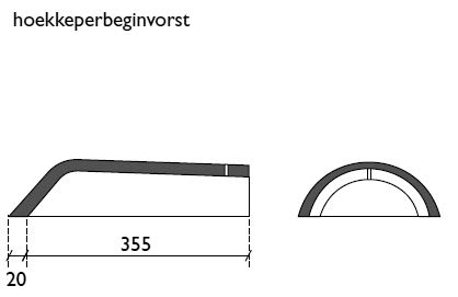 Monier Novo+ Uni-Hoekkeperbeginvorst Hollands Rood