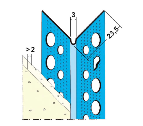 Product afbeelding voor Slimgrip Hoekbeschermer SG1030 220cm Alu Zink 0.4mm