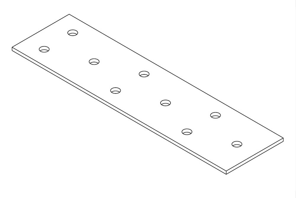 GB Koppelplaat 2mm 40x150mm Verzinkt 01424
