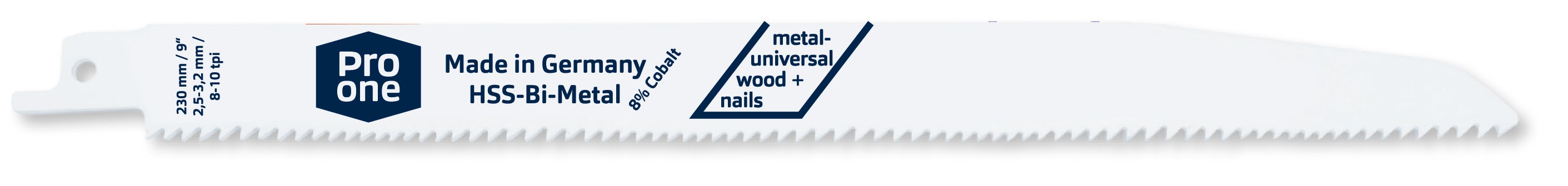 Pro-One Reciprozaagblad S3456XF 230mm HSS Bi-metaal Voor Hout/Metaal 5st