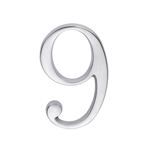 Skantrae Huisnummer Mat Chroom Nr 9 Titanium