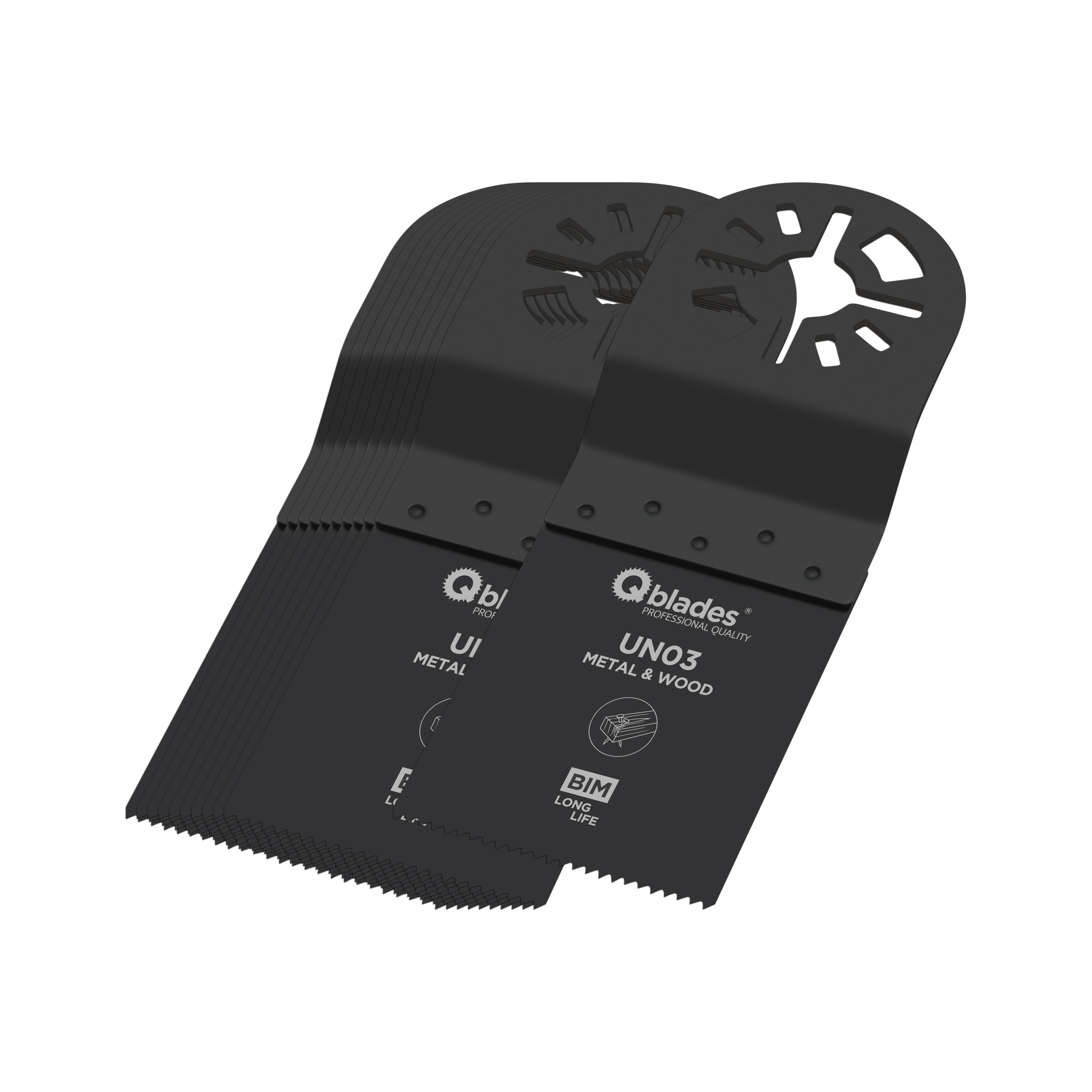 Qblades Multitoolzaagblad UN03 34x40mm Bi-Metaal 11st