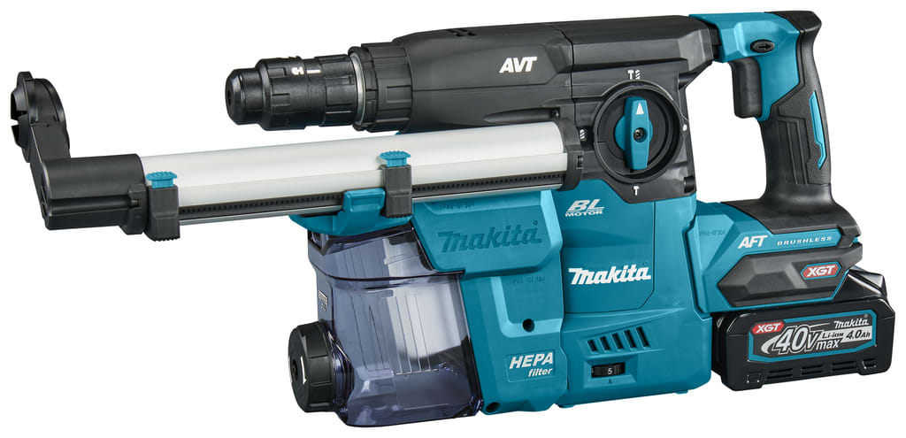Product afbeelding voor Makita Accu Combihamer HR009GM202 40V 2x4,0Ah Snellader Stofafzuiger In Koffer