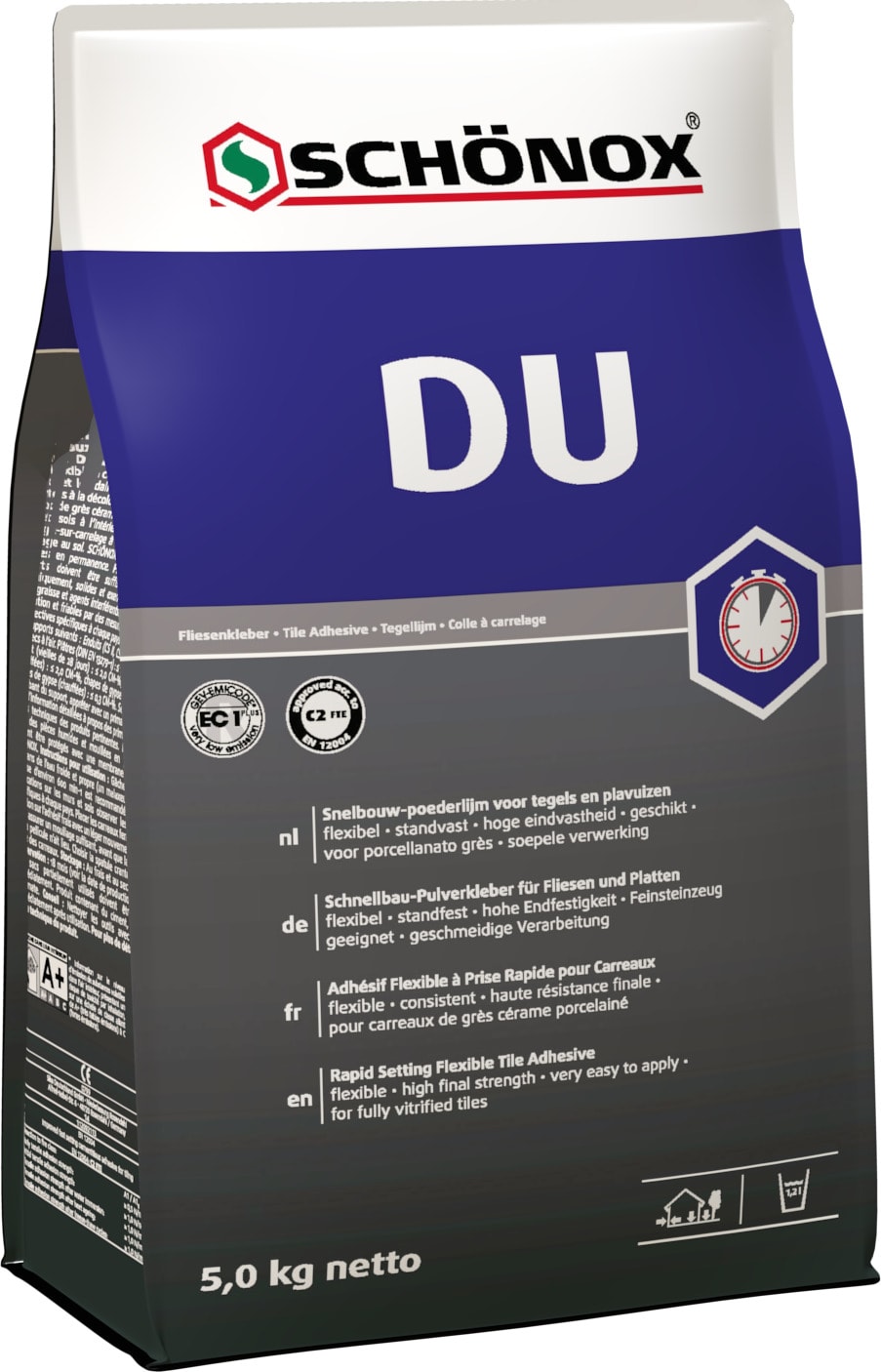 Product afbeelding voor Schönox DU Snelbouw-Poederlijm 5kg