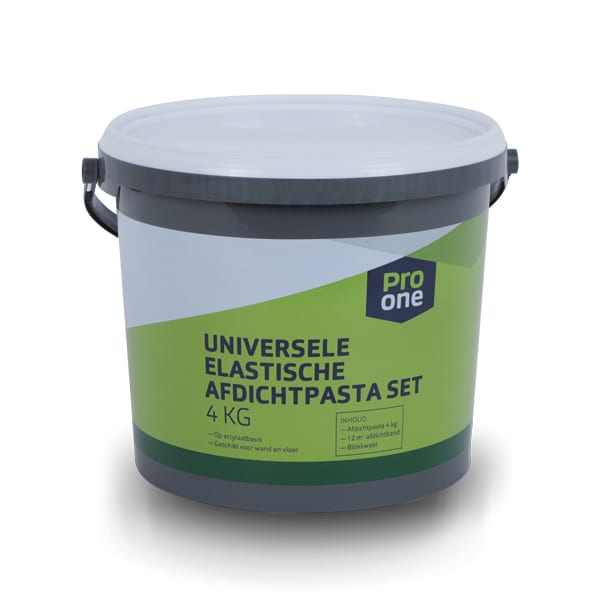 ProOne Afdichtingsset Inclusief Blokkwast Pasta 4kg En Band 12m