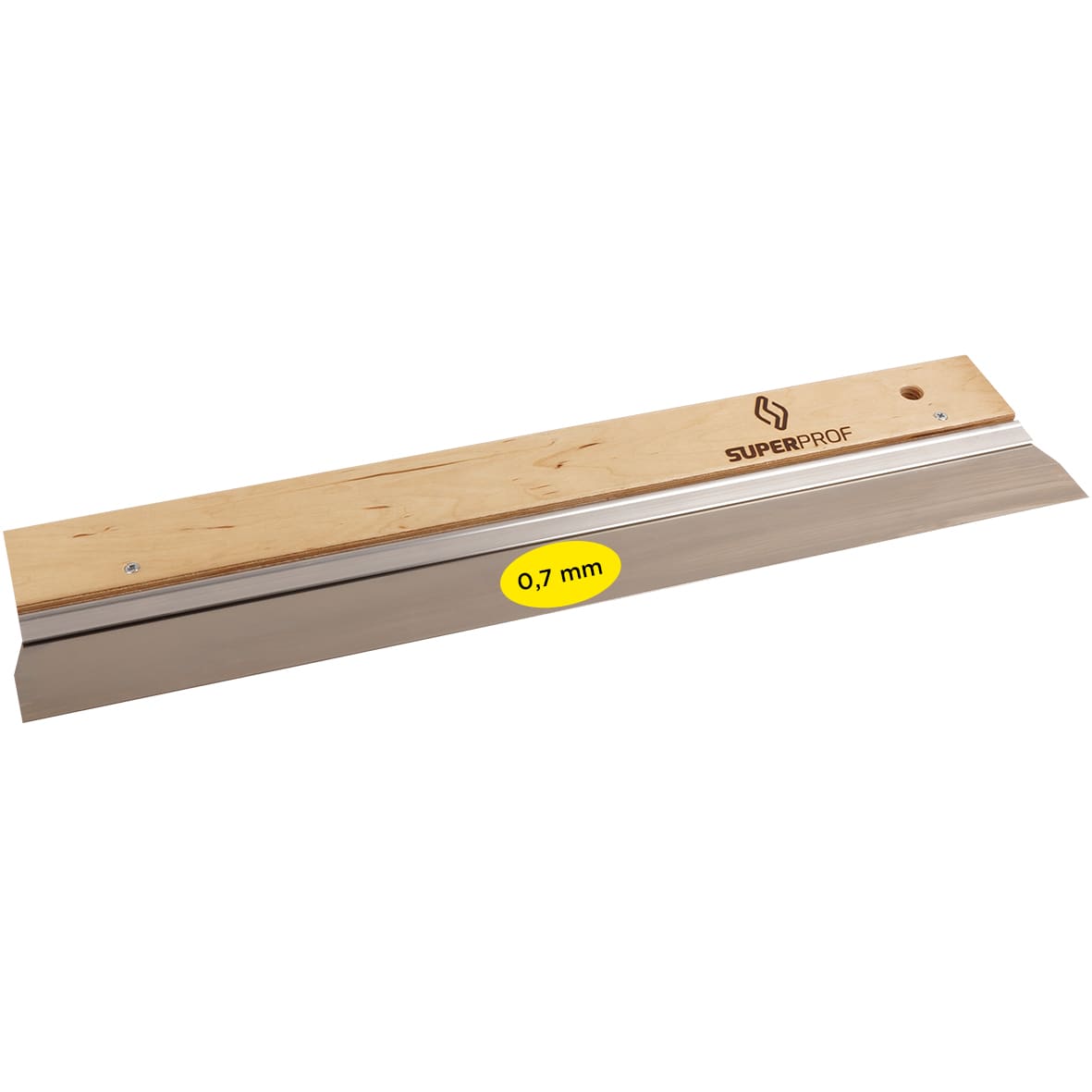 Super Prof Gipsmes 950x0,7mm RVS Met Houten Handgreep