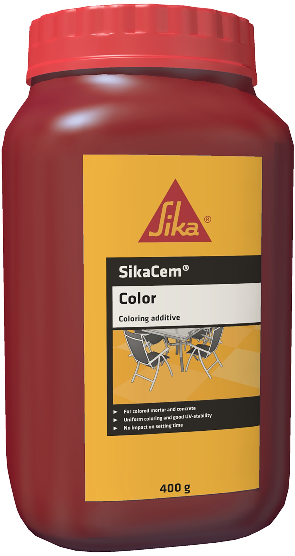 Product afbeelding voor SikaCem Kleurpoeder 800gr Rood