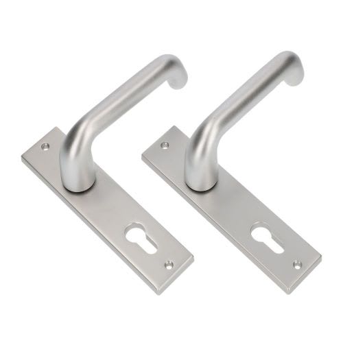 AMI Deurkrukgarnituur 386 PC72 F1 Alu Recht Rotaveer 178/43 Voor Deurdikte 38-42mm