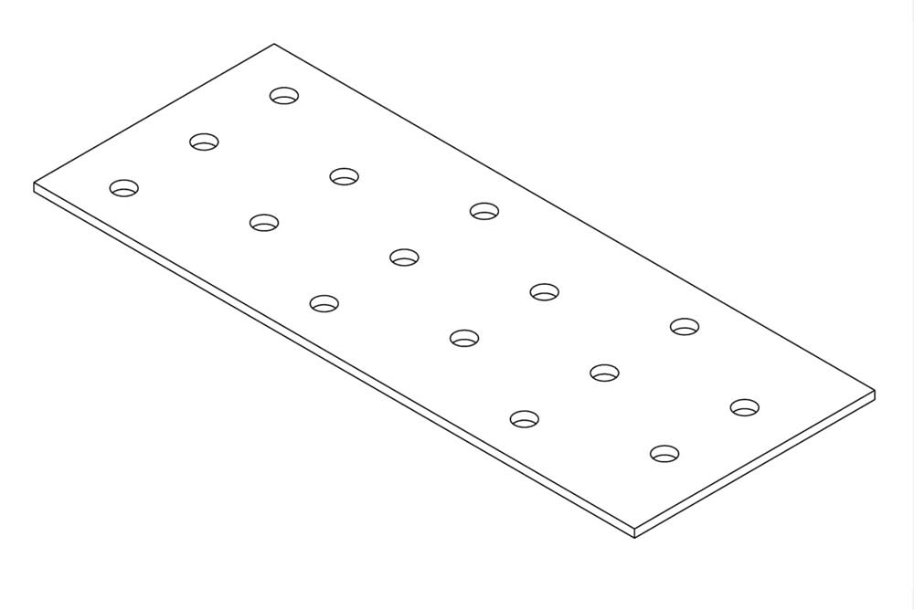GB Koppelplaat 2mm 60x150mm Verzinkt 01426