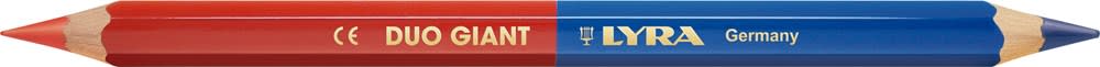 Lyra Potlood Duo Giant Dikke Punt Rood/Blauw 12st
