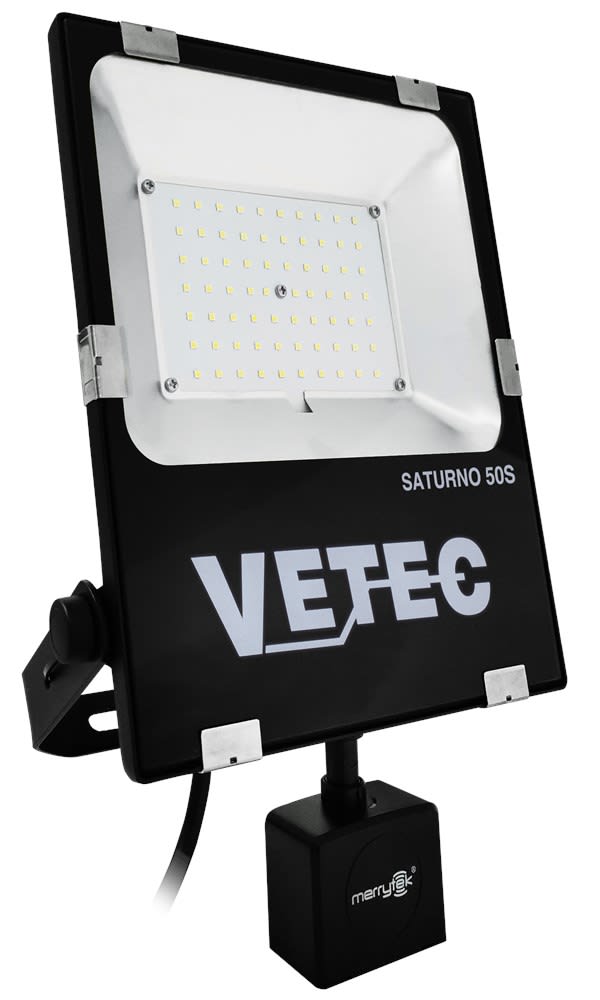 Vetec Bouwlamp Saturno 50S LED 50W Klasse I Met Kabel 5m Zwart