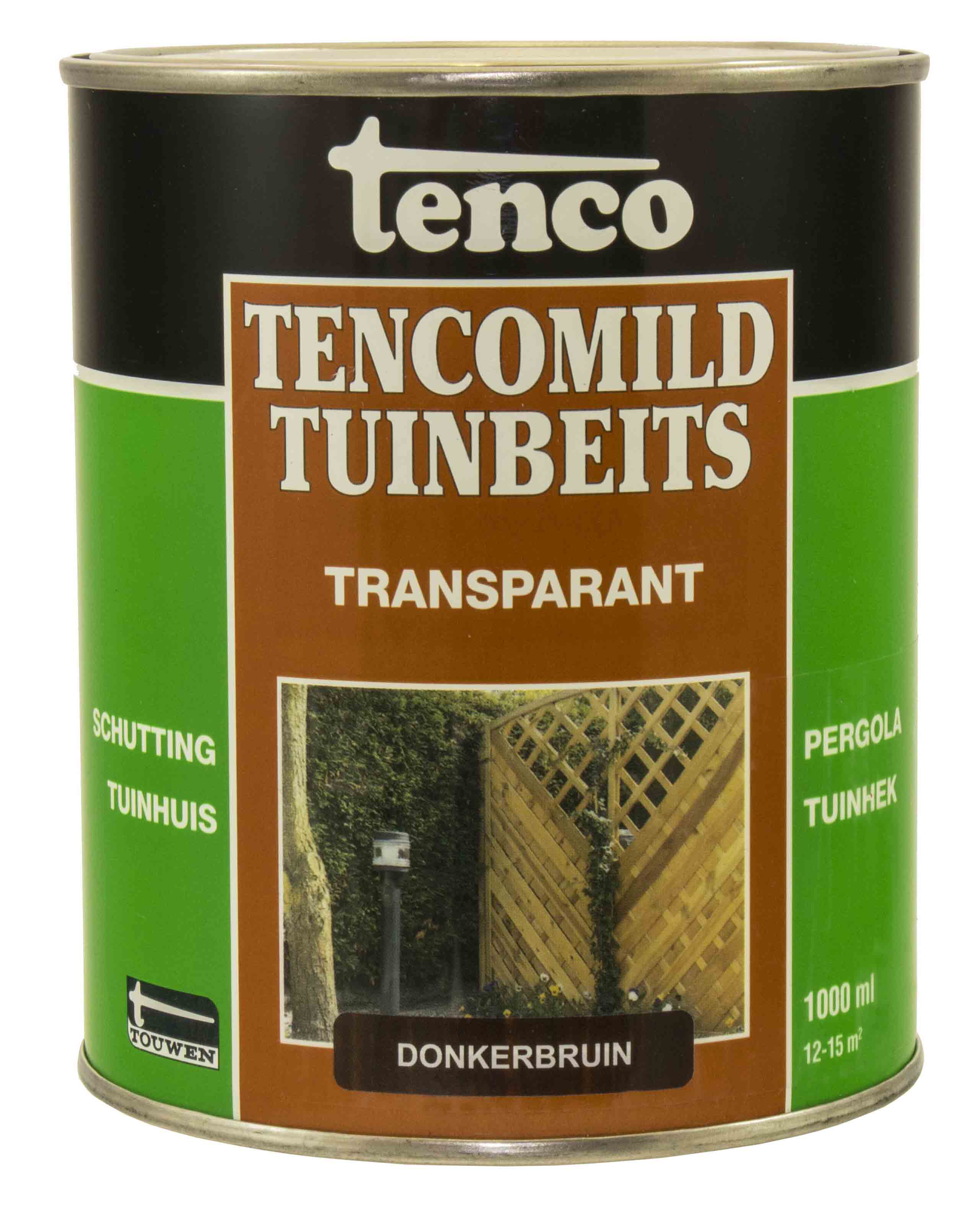 Tencomild Tuinbeits Transparant 1L Donkerbruin