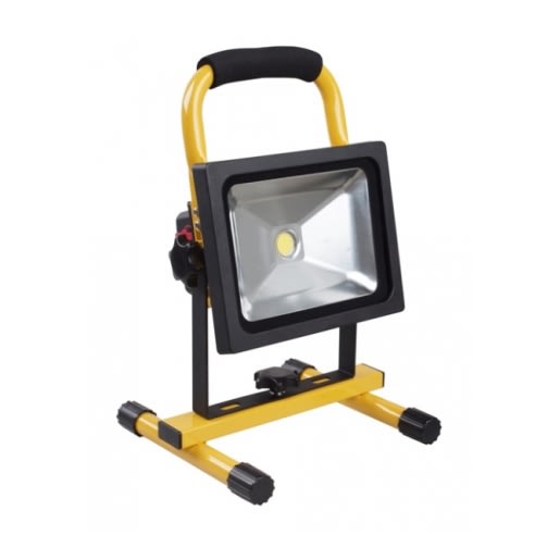 Vetec Bouwlamp LED 20W Klasse III Met Accu Zwart/Geel