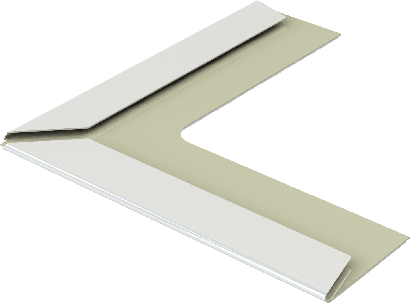 Rockfon Chicago Metallic Buitenhoek Voor L-Profiel 24mm Wit 001 50st Per Doos