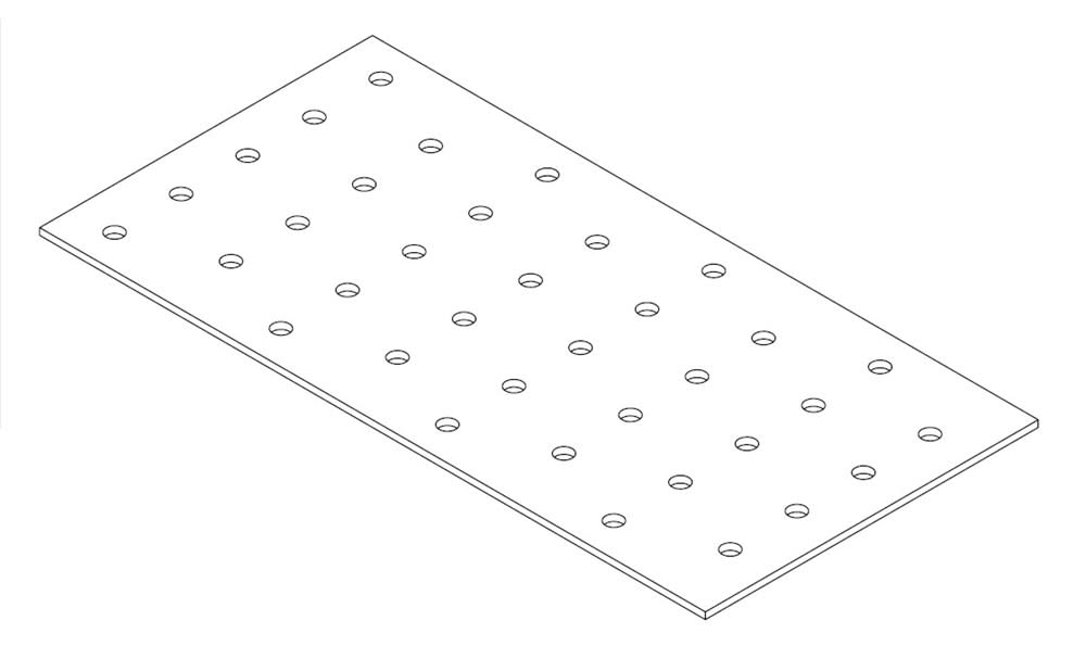 GB Koppelplaat 2mm 100x200mm Verzinkt 01433