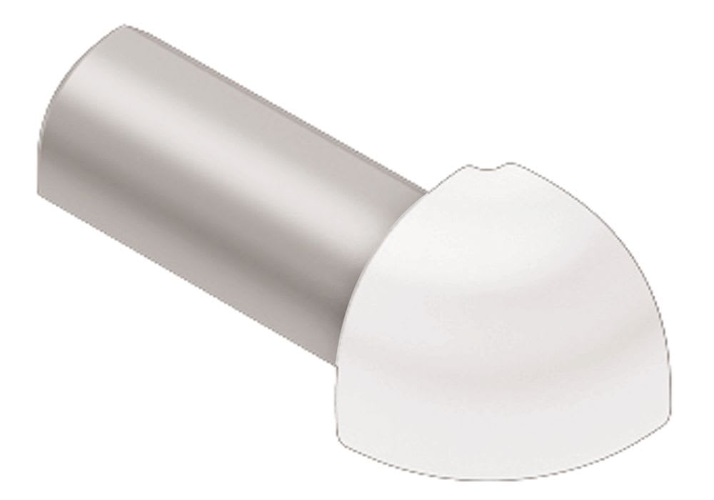 Schlüter RONDEC-AC Buitenhoek 90 Graden 6mm Alu Met Kleurcoating Zuiver Wit ED/RO60BW