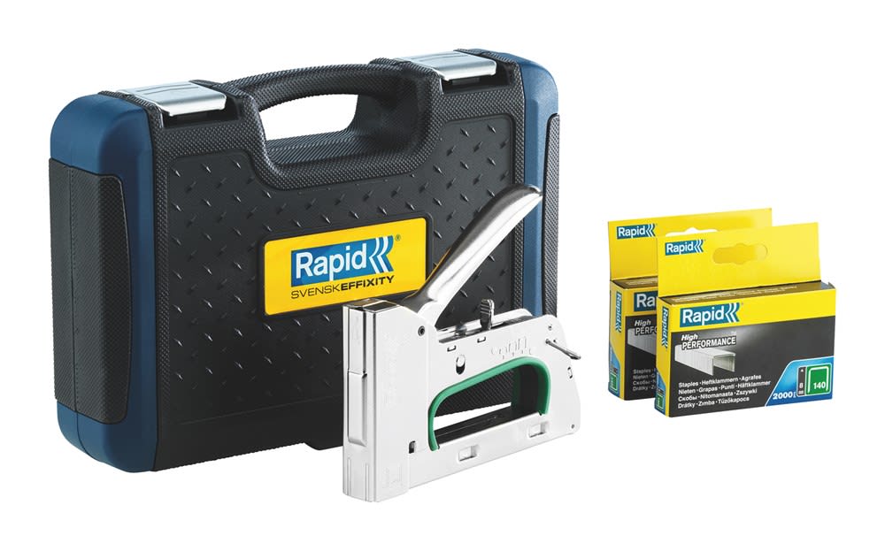 Rapid Tacker R34 Premium Case In Doos Inclusief Nieten 140/8 En 10mm