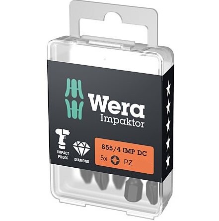 Wera Bitset Impaktor 50mm PZ-3 5-Delig