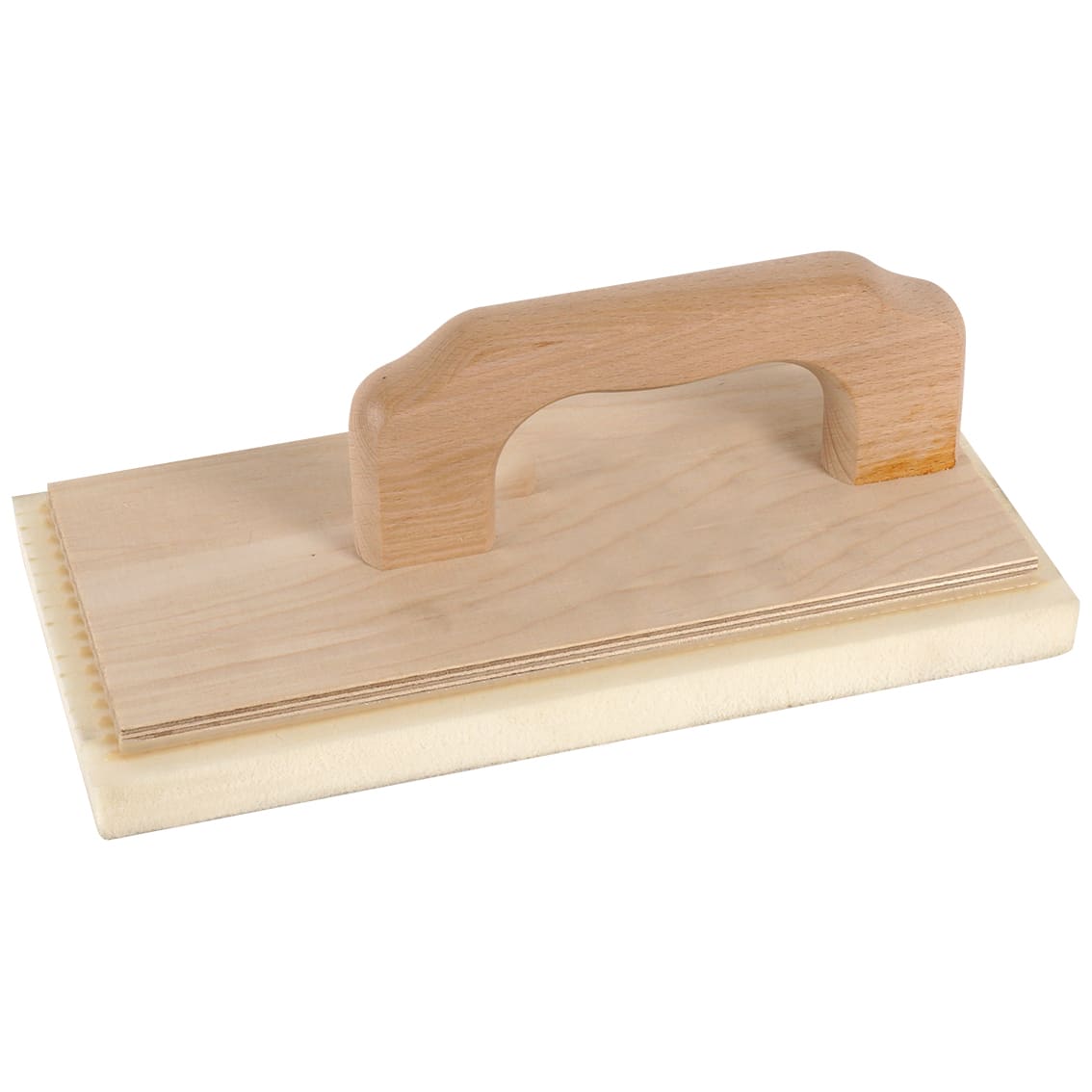 Super Prof Schuurspons Zeer Fijn 210x140x20mm Met Houten Handgreep Wit