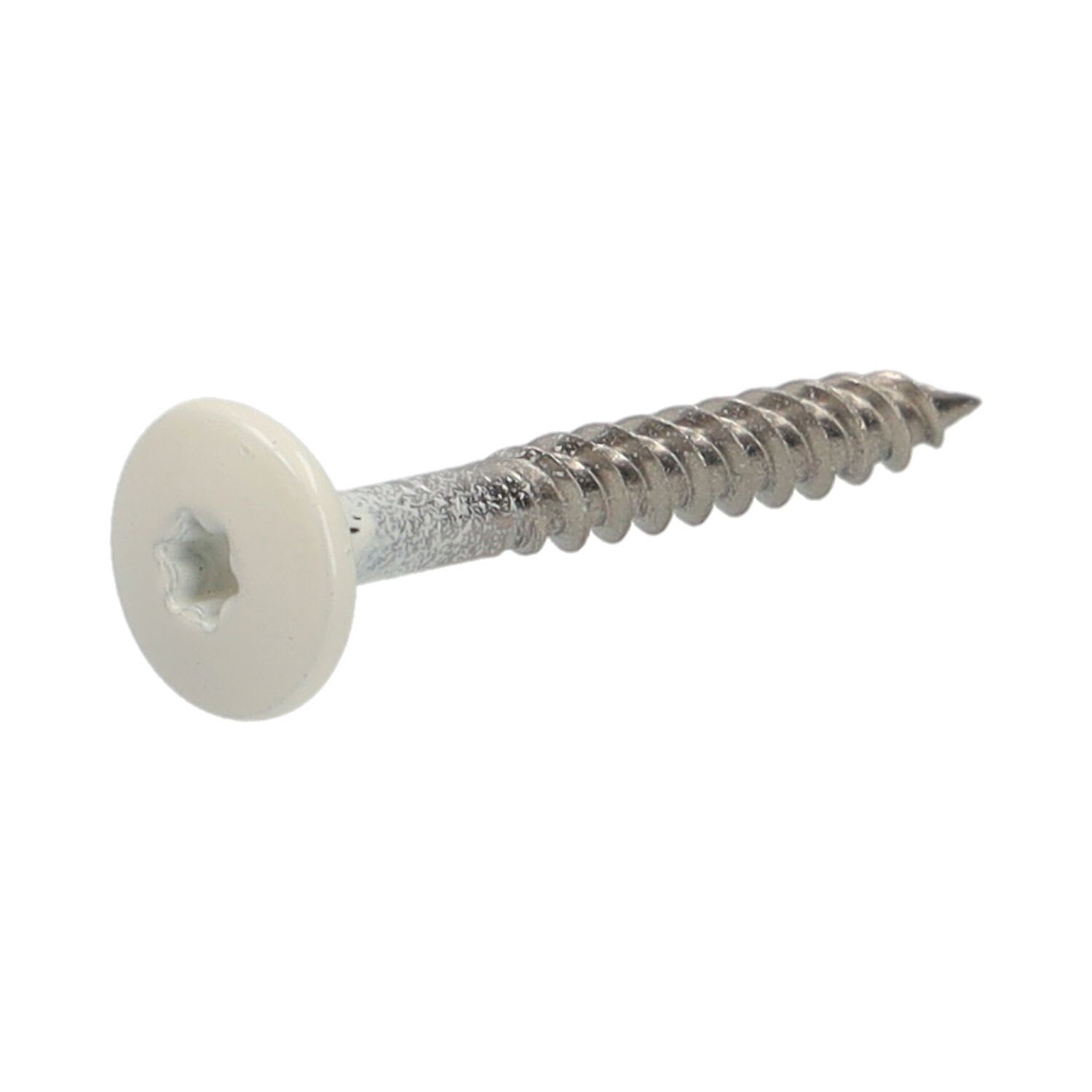 ProOne HPL Schroef 4.8x60mm RVS A4 RAL 9010 Gebroken Wit 100st