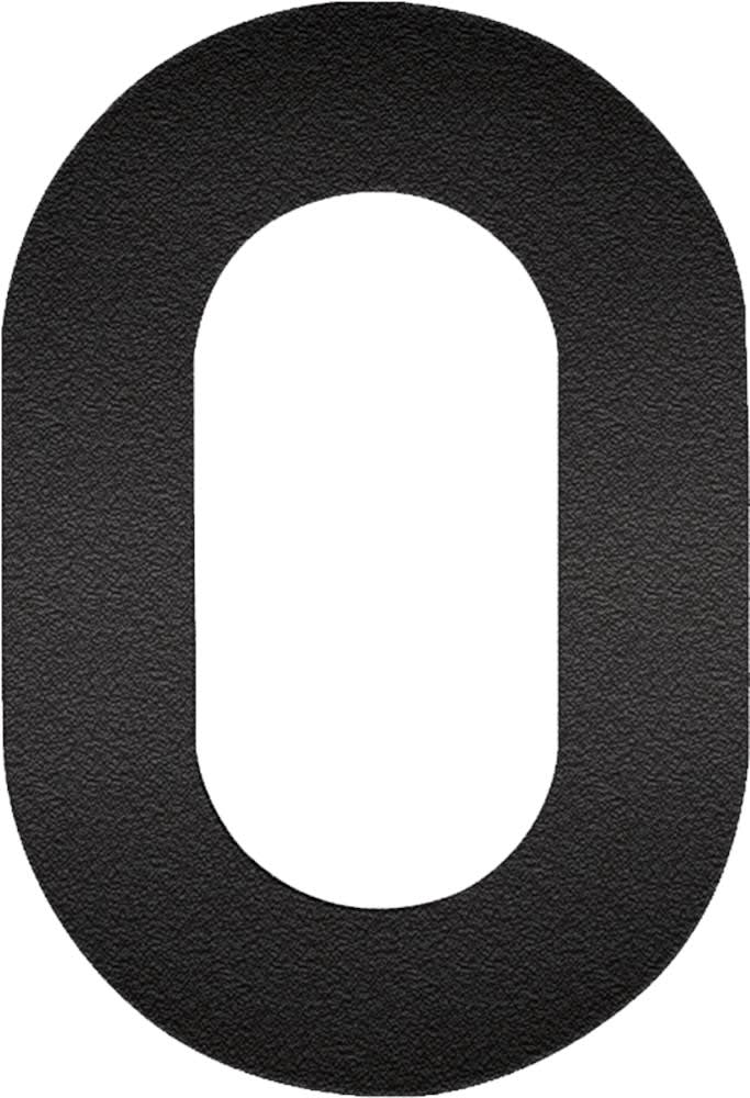 Oxloc Huisnummer 0 70x120mm RVS Zwart