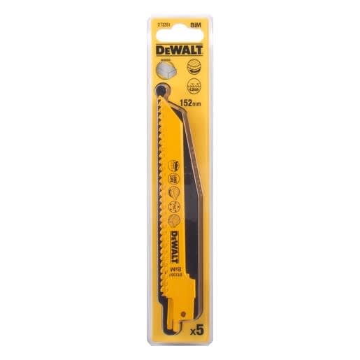 DeWALT Reciprozaagblad DT2351QZ Bi-Metaal 152mm 5st Hout Kunststof