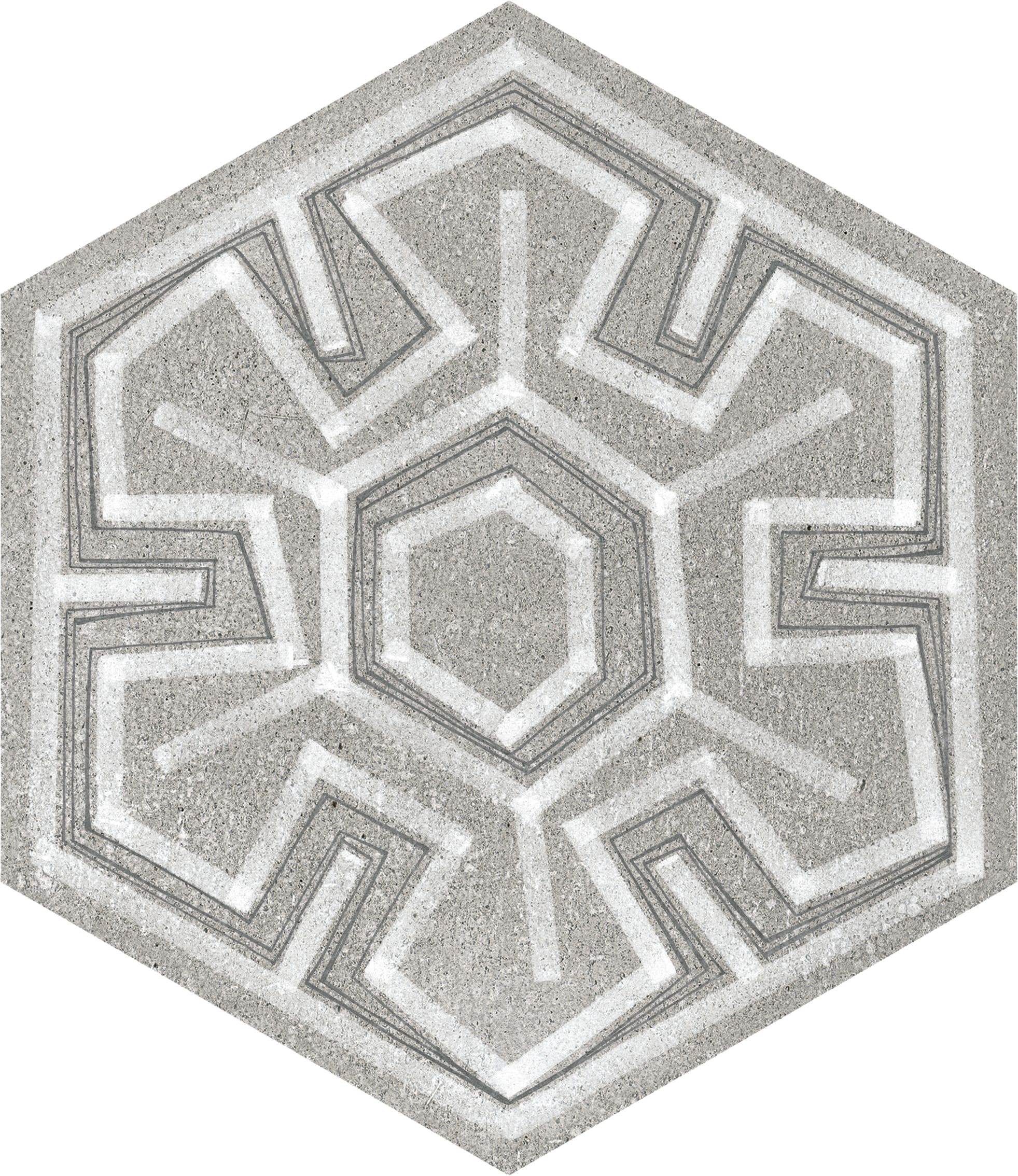 Product afbeelding voor Decortegel Rift Hexagon Igneus Mix 23x26,6cm 9mm Mat R9